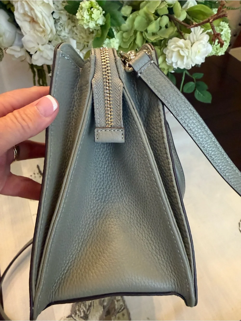 kate spade Green Pebbled Leather Top-Handle Satchel